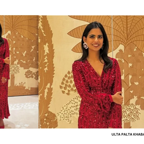 Isha Ambani Piramal Dazzles in Scarlet Sequins for&hellip;