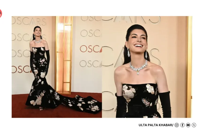 Anne Hathaway Stuns Oscars 2026 Red Carpet in Valentino Couture and Rare Bvlgari Yellow Diamond Worth Millions